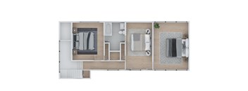 2 bedroom 2 bathroom Floor plan A at The Embassy, St. Louis, 63108
