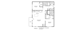 2 bedroom 2 bathroom C  at The Era Collective, St. Louis, MO
