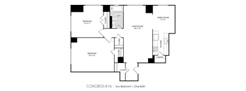 2 bed 1 bath A  at The Era Collective, St. Louis
