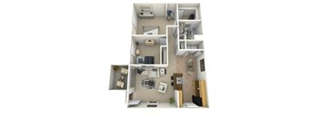 Lisburne Floor Plan at Springburne at Polaris Apartments in Columbus, OH