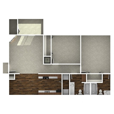 a bedroom floor plan is shown in this image