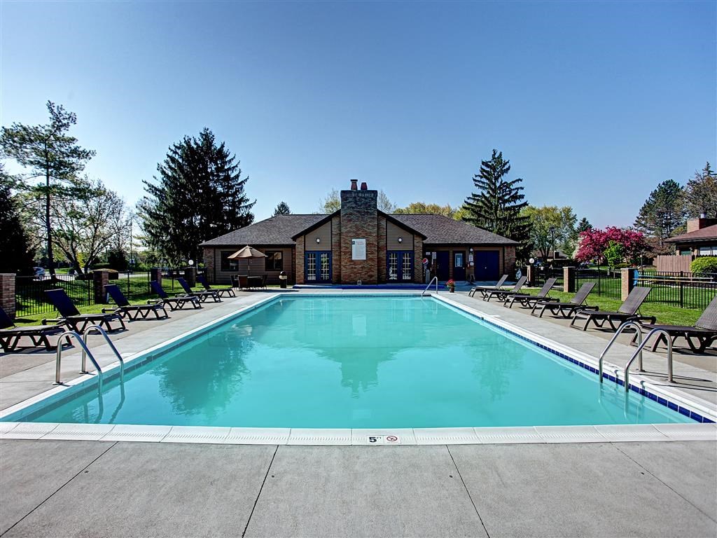 Swimming Pool With Lounge Chairs at Karric Place of Dublin, Dublin