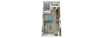 Studio Bedroom Floor Plan at Silvertree, OH