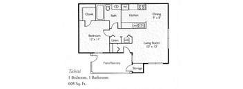 Tahitit Floor Plan at Island Club, Columbus, OH