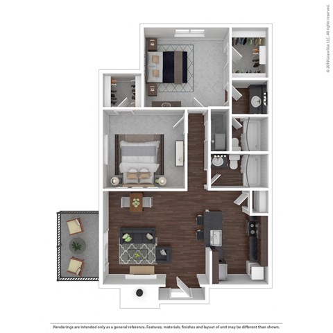 Birch Floor Plan with 944 Sq. Ft. at The Vale, Tennessee
