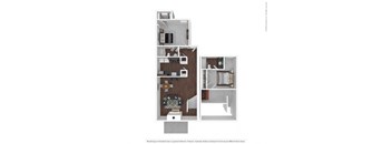 Cypress Floor Plan with 1160 Sq. Ft. at The Vale, Cordova