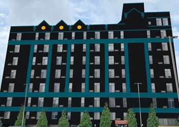 Property Building Exterior at Delmar Loop Apartments, Missouri, 63112