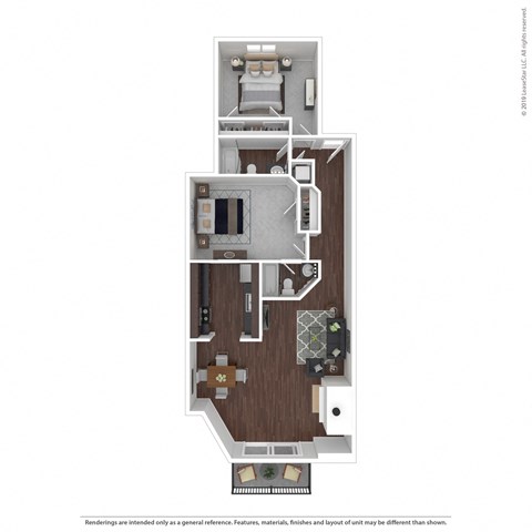 Dogwood Floor Plan with 947 Sq. Ft. at The Vale, Tennessee, 38018