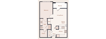 a floor plan of a home at Bristol on Union in Memphis, TN