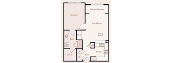 a floor plan of a home at Bristol on Union in Memphis, TN