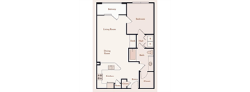 a floor plan of a home at Bristol on Union in Memphis, TN