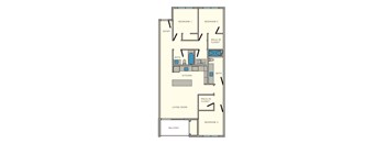 3 bed 2 bath C Floor Plan at Aviator at Brooks Apartments, San Antonio, 78235