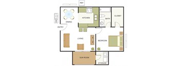 Unit A1 - one bed, one bath C at Newport Apartments, Irving, Texas