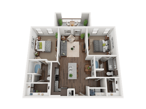 B2a Floor Plan at The Grand at Stonecreek, Texas, 78666