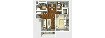 Billy Floor Plan at Westside Flats, Houston, TX