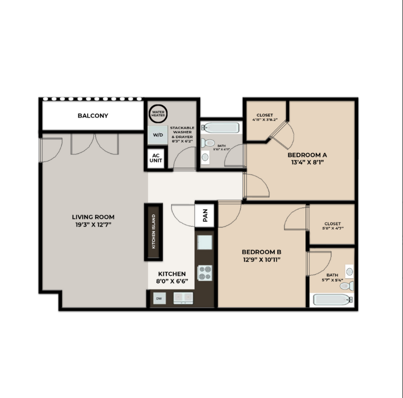 2 bed 2 bath at Logan Ridge Apartments, Apartments, San Marcos, TX