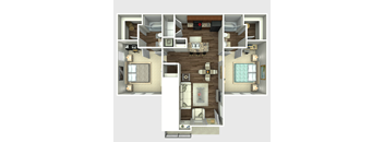 2 bed 2 bath at Millennium on Post Apartments, San Marcos, Texas