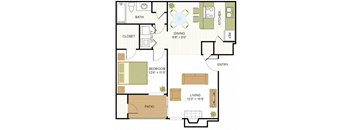 A2 Floor Plan at Sunset Canyon, Texas