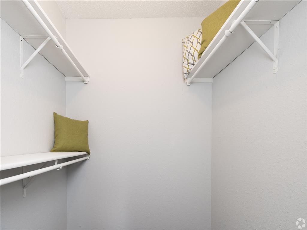 Closet View at Wildwood Apartments, CLEAR Property Management, Austin, 78752