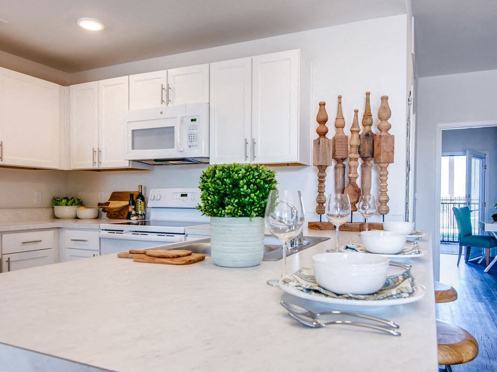 White Cabinetry and Appliances at Aviator at Brooks, San Antonio