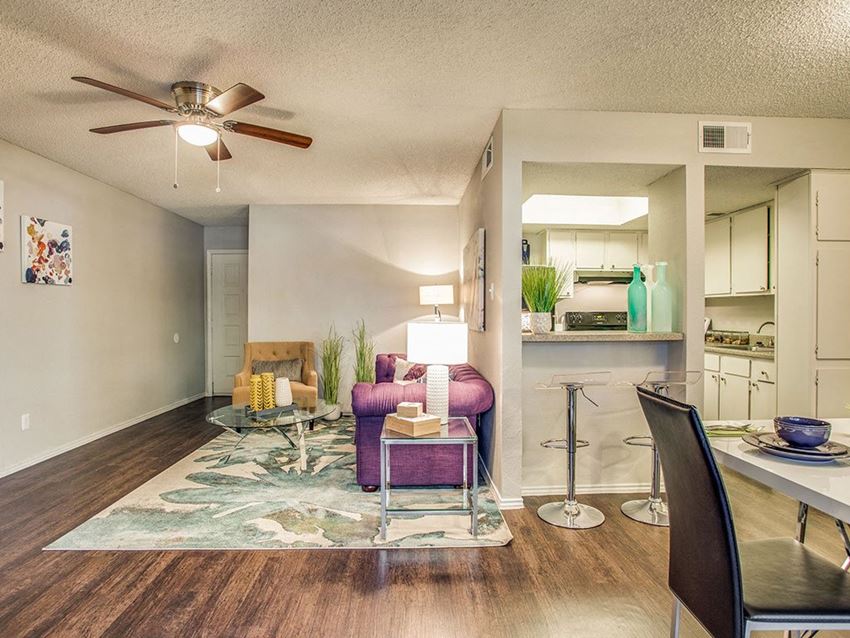 Dining Room and Kitchen View at Newport Apartments, CLEAR Property Management, Irving, Texas - Photo Gallery 1
