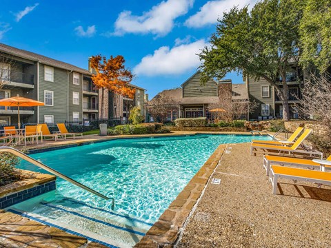 Swimming Pool With Relaxing Sundecks at Newport Apartments, Irving, Texas
