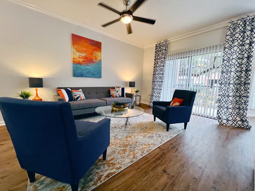 Modern Living Room Area Modern Living Room Area at The Jax Apartments, San Antonio, 78230 - Photo Gallery