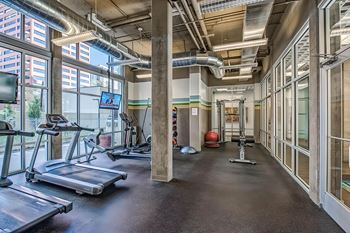 the gym atrium at the house