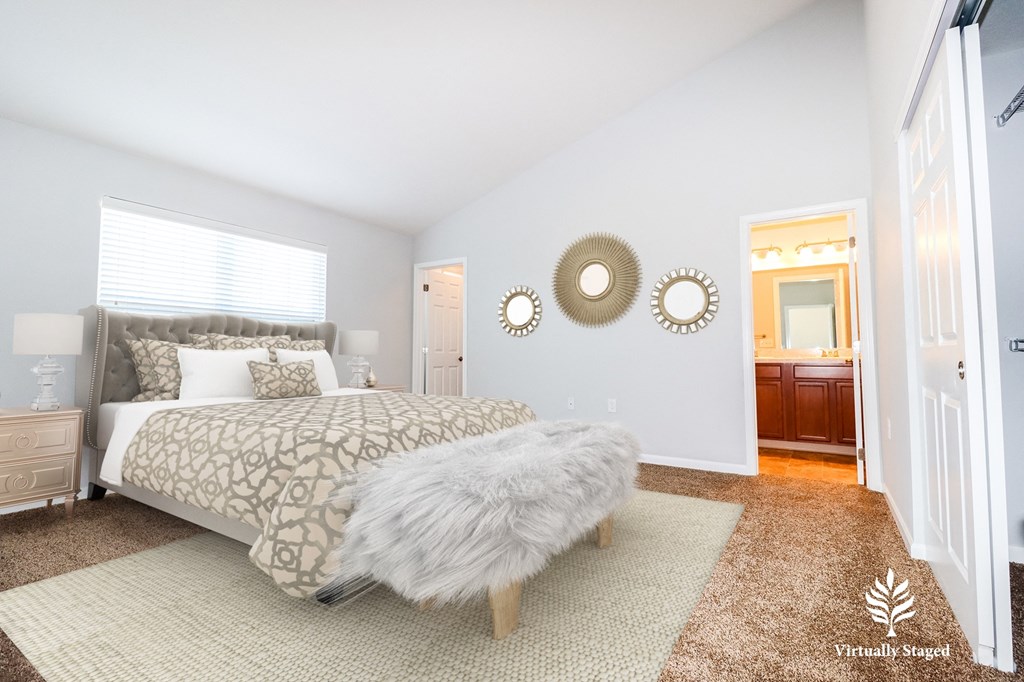 Bedroom at Olentangy Reserve Apartments in Olentangy School District in Lewis Center