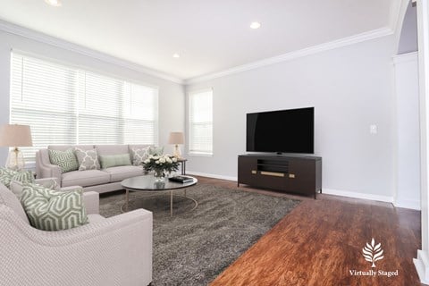 Spacious living room at Olentangy Reserve Apartments in Olentangy School District in Lewis Center
