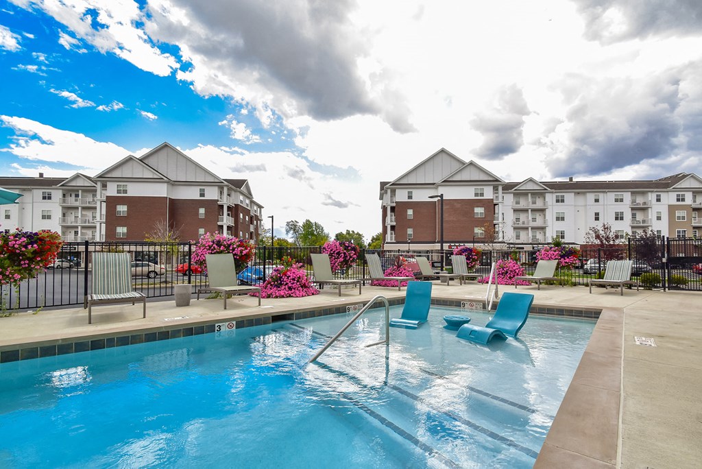Pool at Landmark Lofts Apartments in Hilliard Ohio