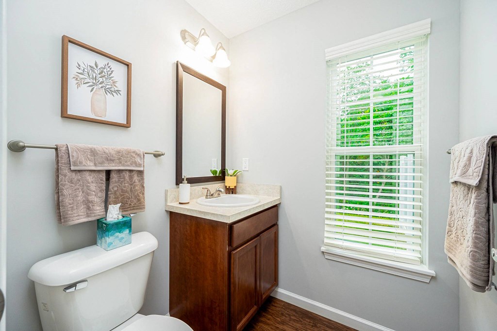a bathroom with a toilet and a sink and a window