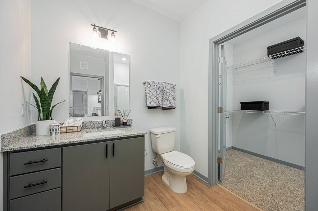 a bathroom with a shower and a sink and a toilet