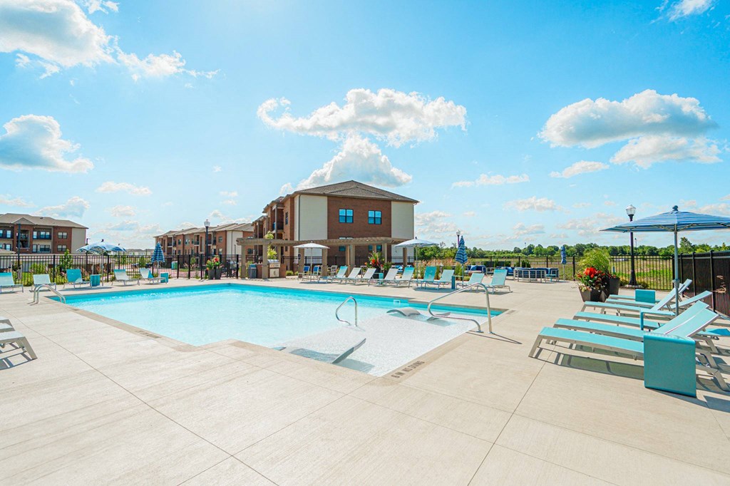the swimming pool at our crossings apartments