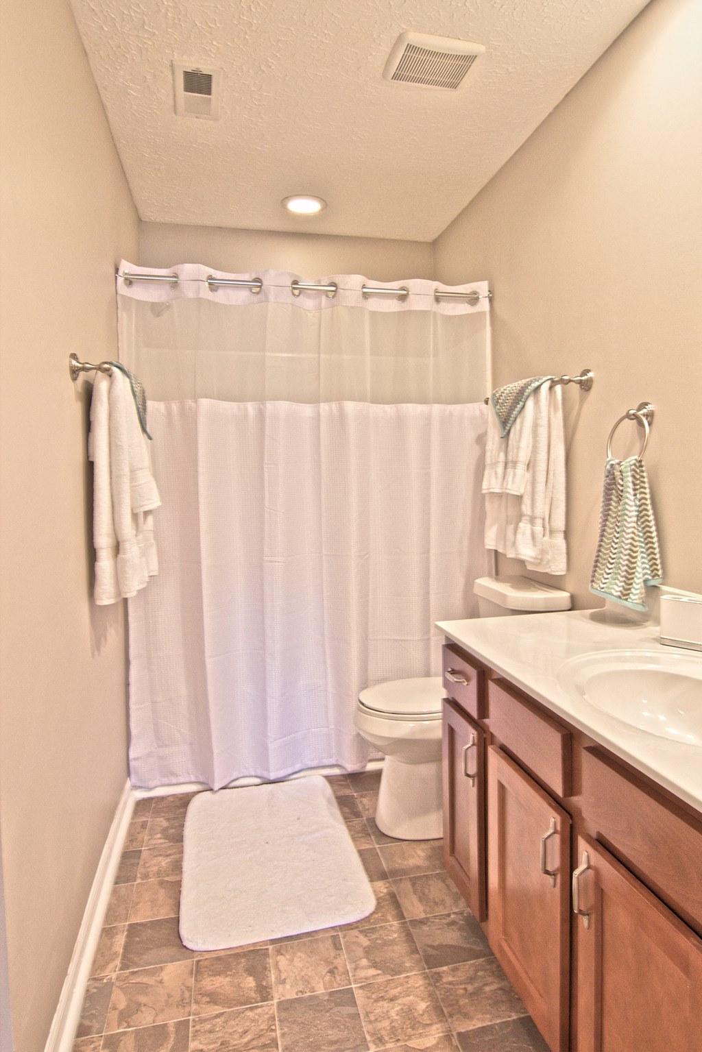Bathroom with Extra Storage at Asherton of Dublin Apartments