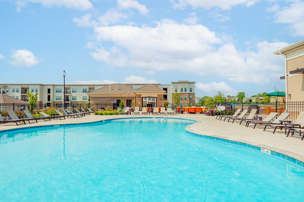 the swimming pool at our apartments