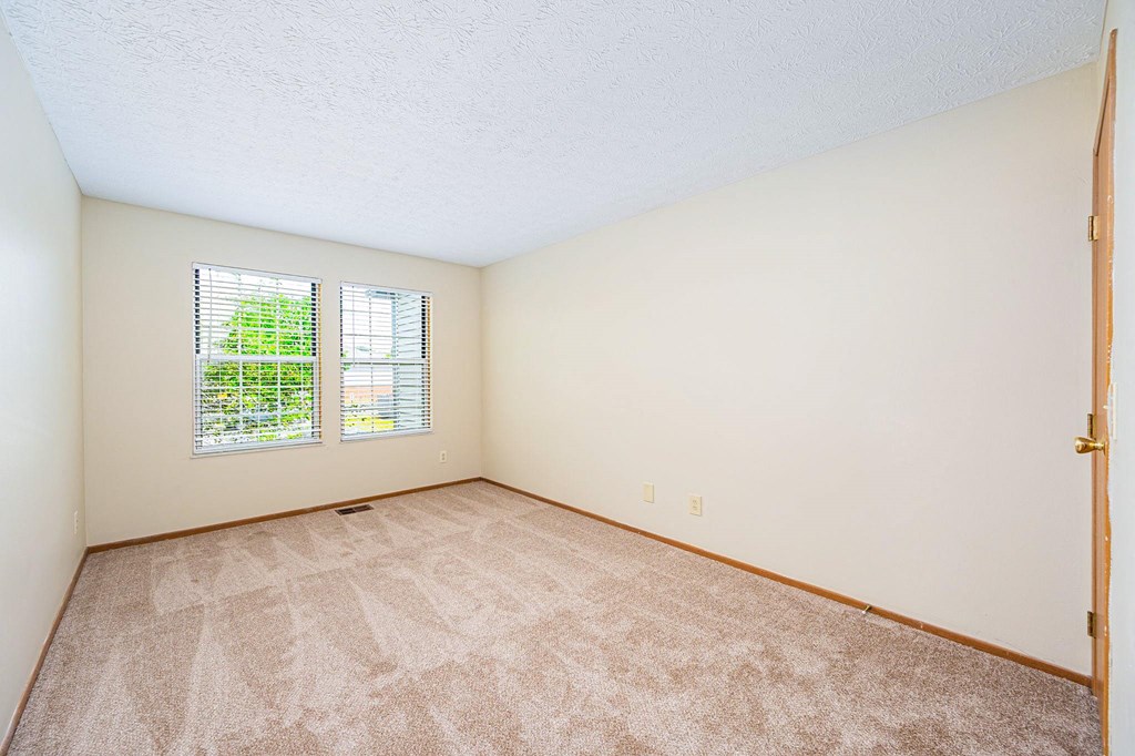 a room with carpet and a window