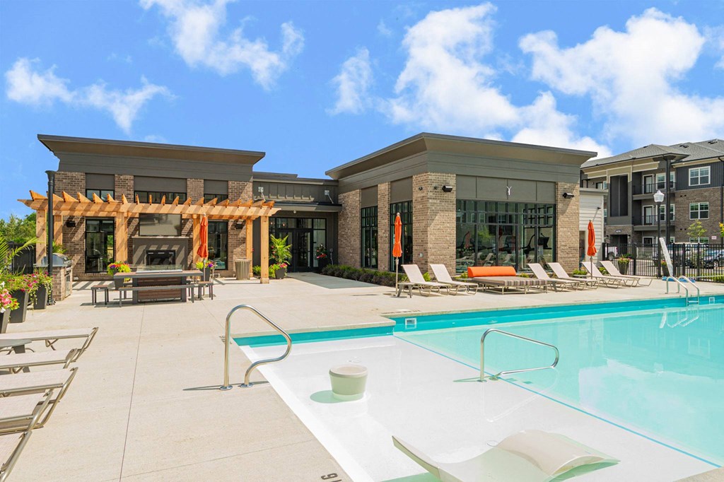 the swimming pool at our apartments