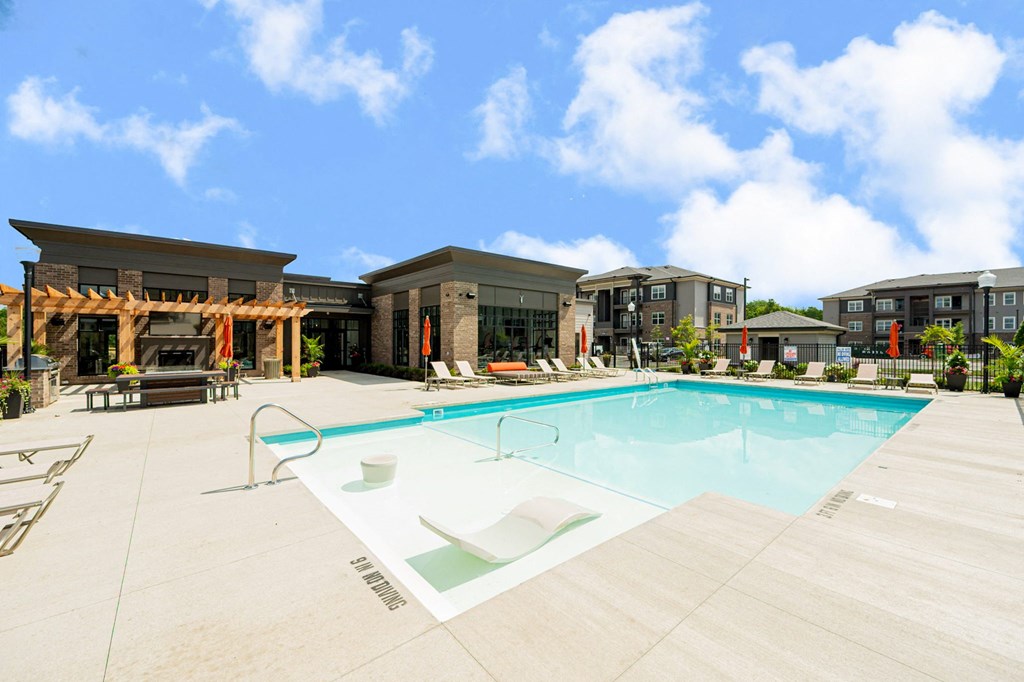 the swimming pool at our apartments