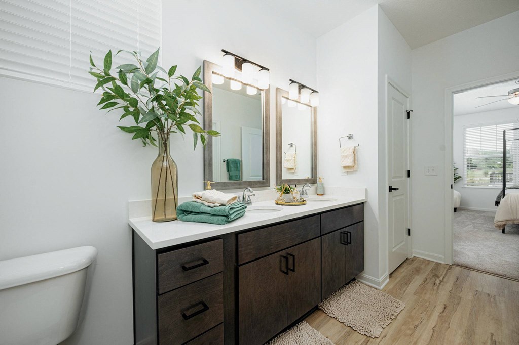 a bathroom with a sink and a toilet and a mirror