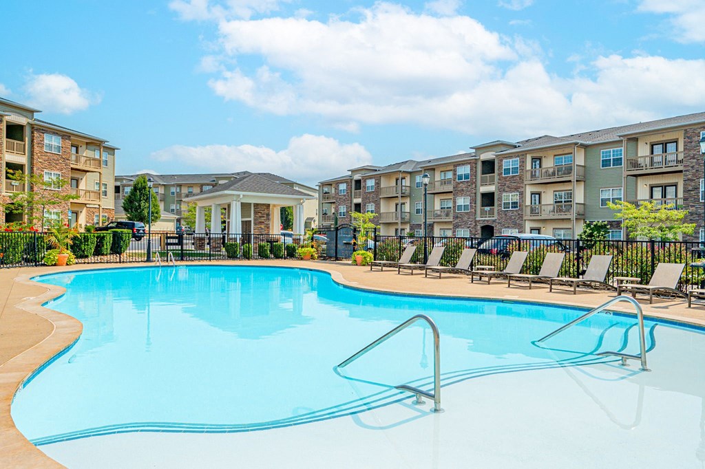 the swimming pool at albany corners apartments