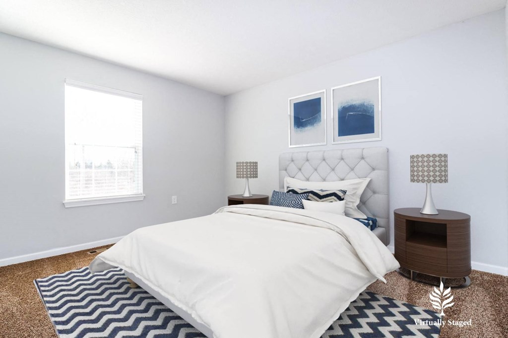 Bedroom at Olentangy Reserve Apartments in Olentangy School District in Lewis Center