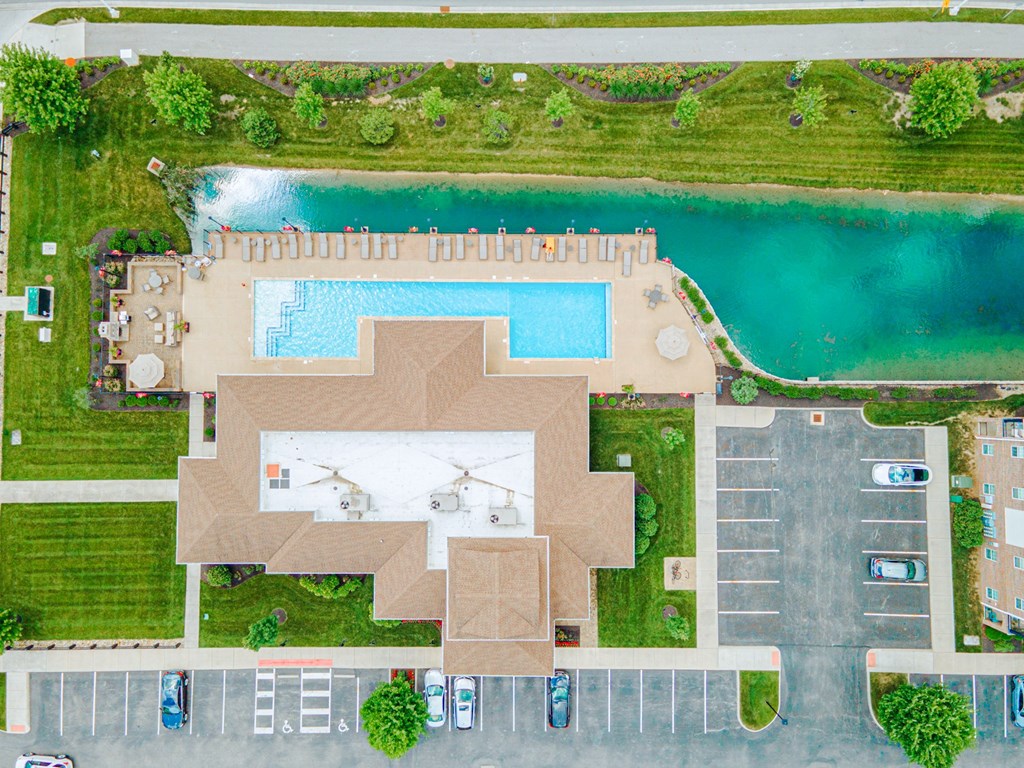 a birds eye view of the resort