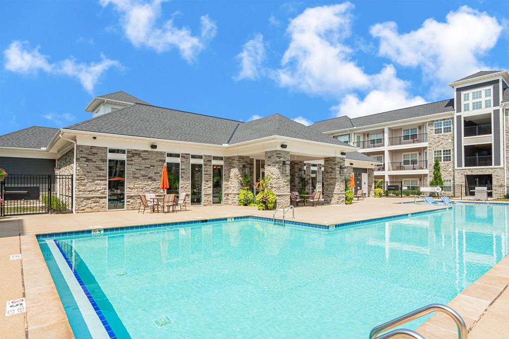 the swimming pool at our apartments