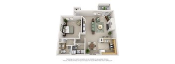 The Aran 1 Bedroom Apartment Floor Plan at Asherton of Dublin