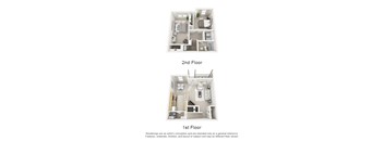 A diagram shows the layout of a one and two bedroom apartment.