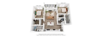 The Sterling 2 Bedroom Floor Plan at Copper Run Marysville Apartments