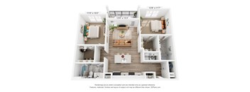 The Titan 2 Bedroom Floor Plan at Copper Run Marysville Apartments