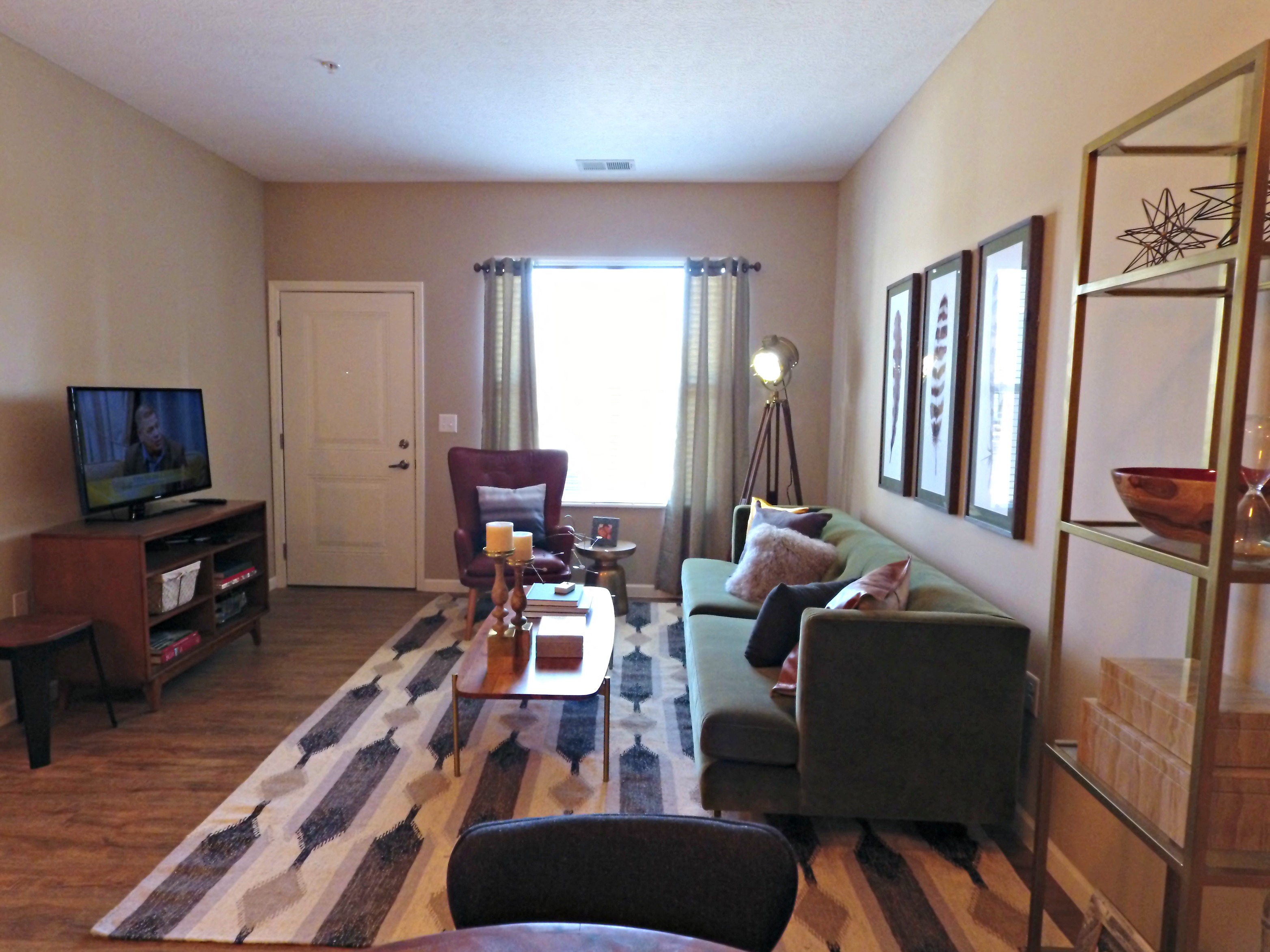 Living room at The Wendell Apartments in Dublin Ohio