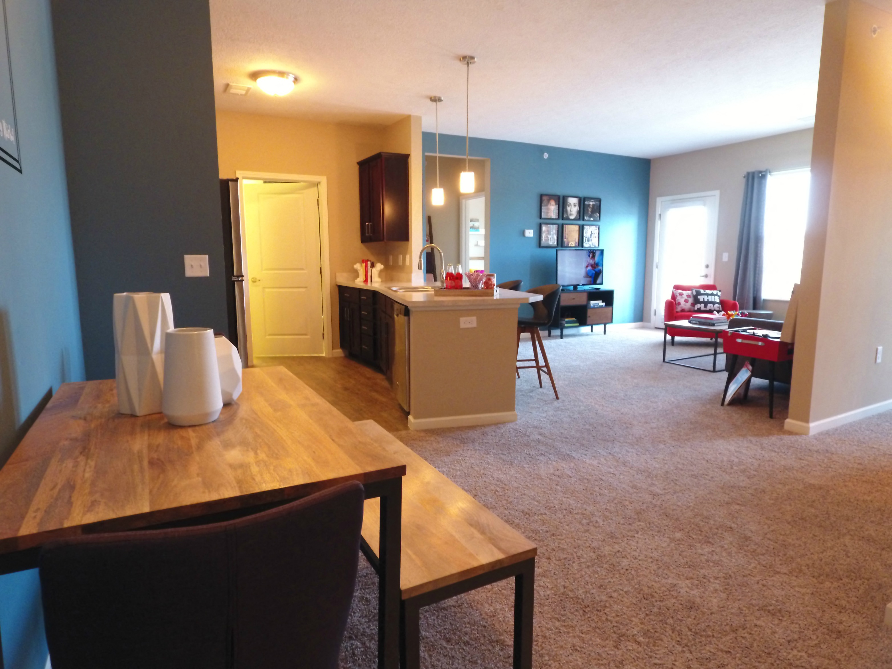 Living room at The Wendell Apartments in Dublin Ohio